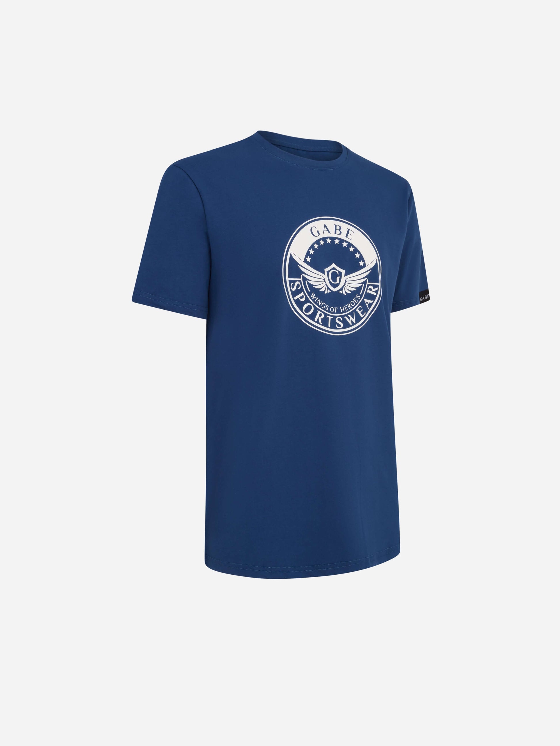 Gabe Badge T-shirt Navy Angle
