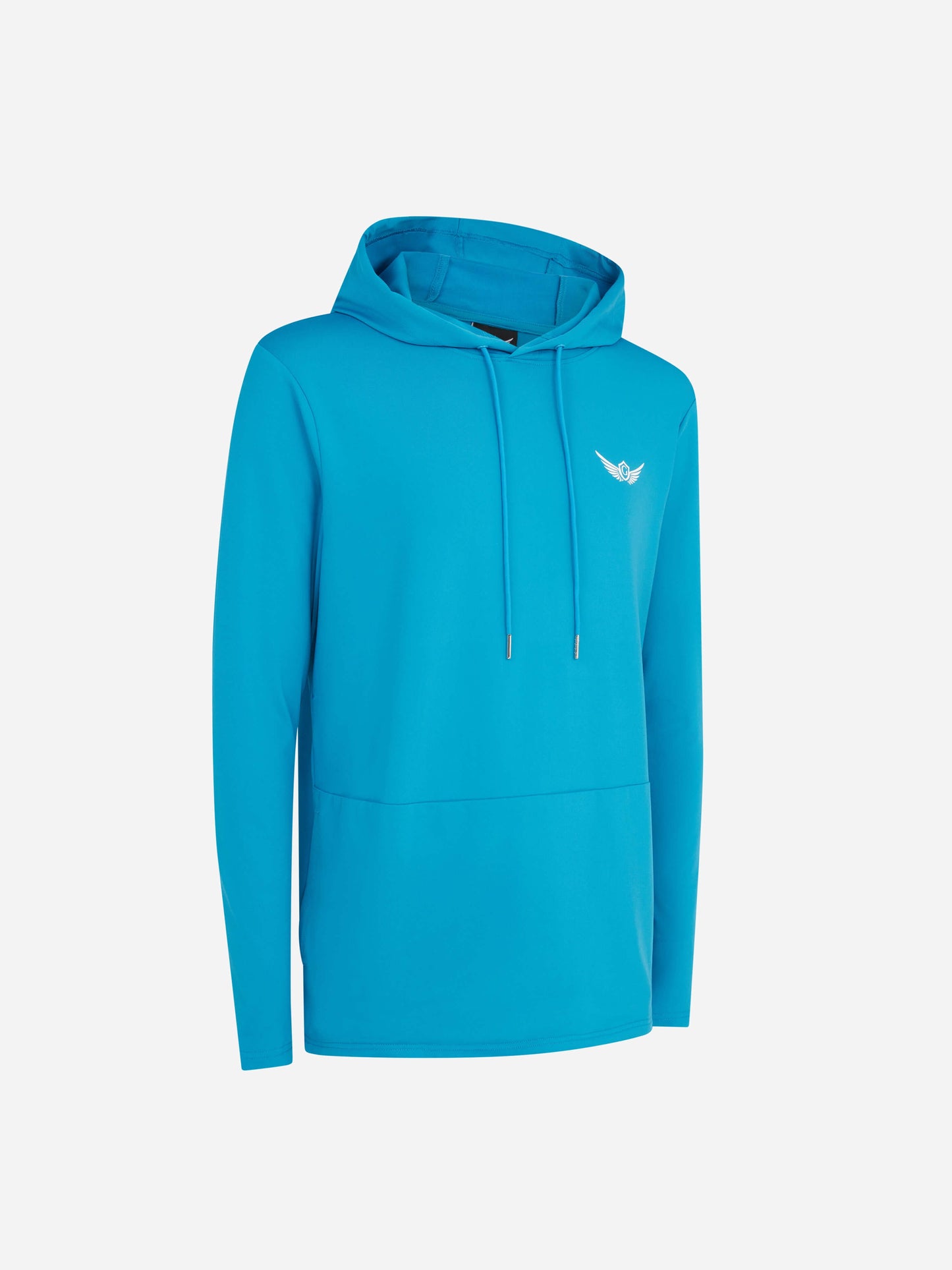 Gabe Crest Hoody Blue Angle